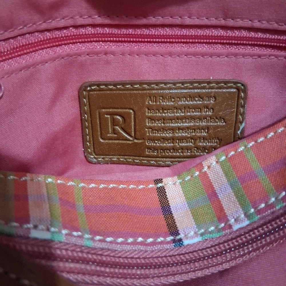 Plaid Pink and Tan Women's  Relic Bag - Picture 5 of 5